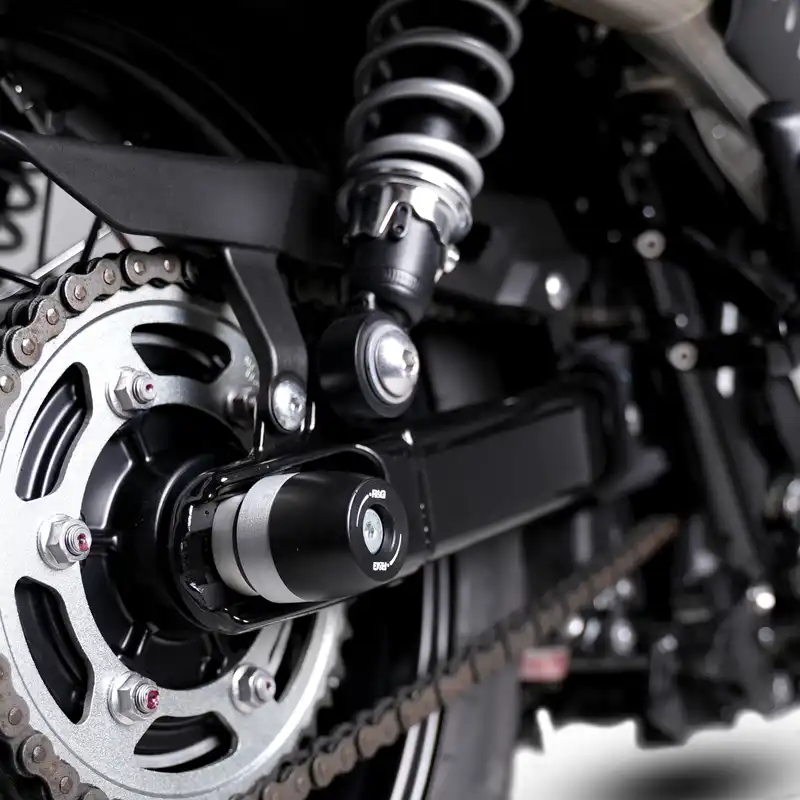 APEX Swingarm Protectors for the Triumph Scrambler 900 '23-, Speed Twin 900 '25- & Speed Twin 1200 '24-