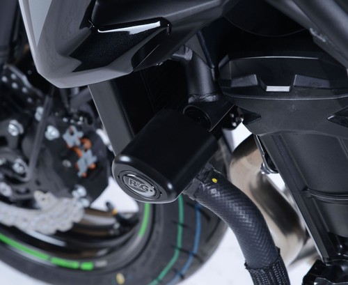 NO CUT REQUIRED TO FIT R&G RACING PAIR BLACK CRASH BOBBINS Kawasaki Z900 2017